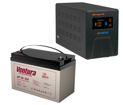 Комплект ИБП ЭНЕРГИЯ ГАРАНТ 750+VENTURA GP 12-100