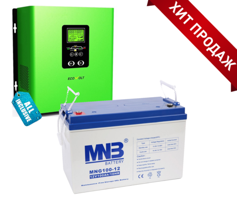 Комплект ИБП ECOVOLT TERMO 812+MNB MNG 100-12