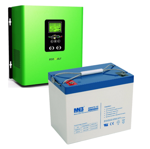Комплект ИБП ECOVOLT TERMO 612+MNB MNG 75-12